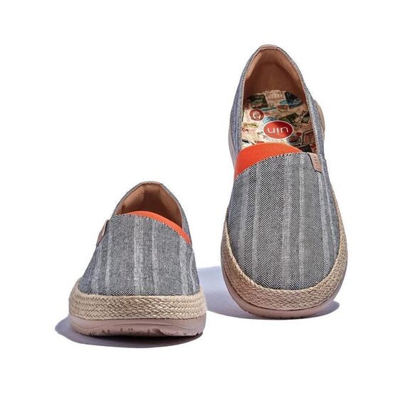 UIN Men's Espadrilles Walking Casual Loafers Travel Shoes Marbella (Galaxy Grey) - Picture 1 of 8
